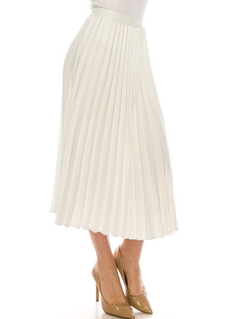 Midi Length Skirt White