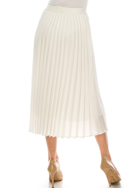 Midi Length Skirt White