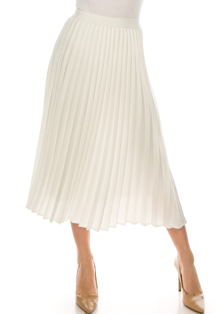 Midi Length Skirt White