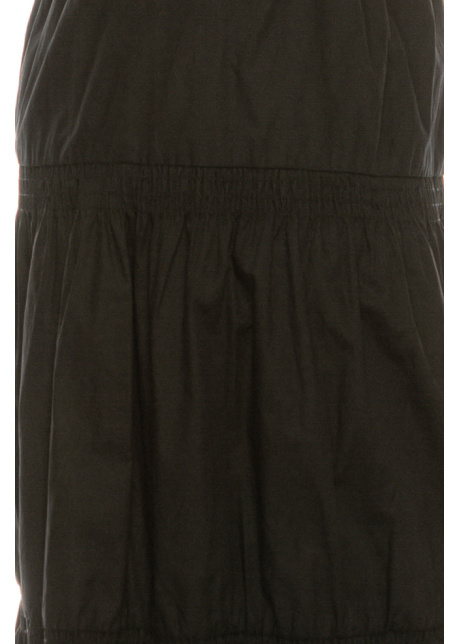 Ruched Midi Skirt Black