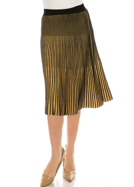 Striped knit skirt 