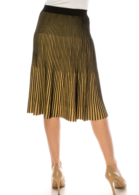 Striped knit skirt 