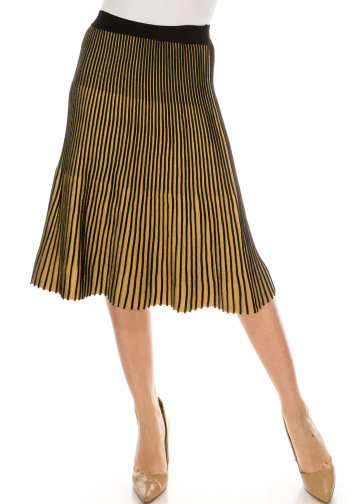 Striped knit skirt 