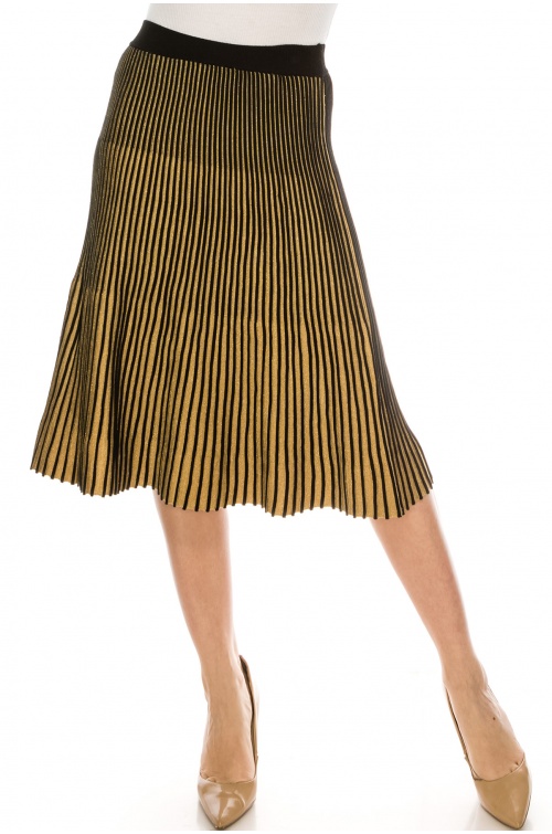 Striped knit skirt 