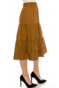 Ruched tiered skirt Brown