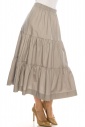 Midi Ruched Skirt Grey
