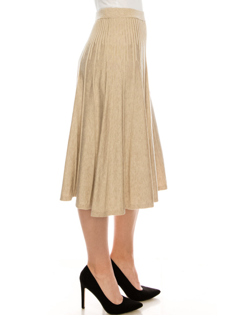 Small Pleated Oatmeal Skirt