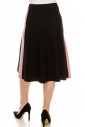 Black knit skirt with stripe detail