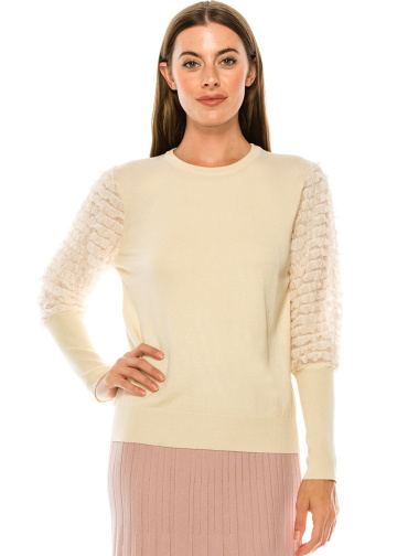 Sweater F2870 Beige Chiffon