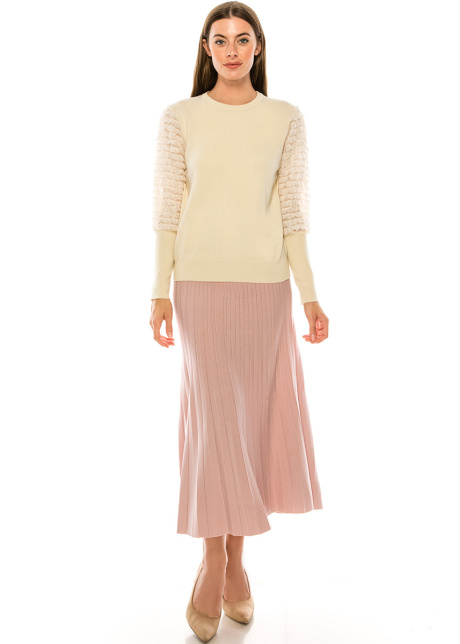 Sweater F2870 Beige Chiffon