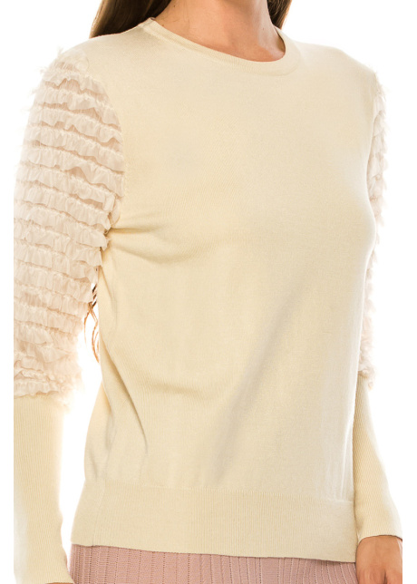 Sweater F2870 Beige Chiffon