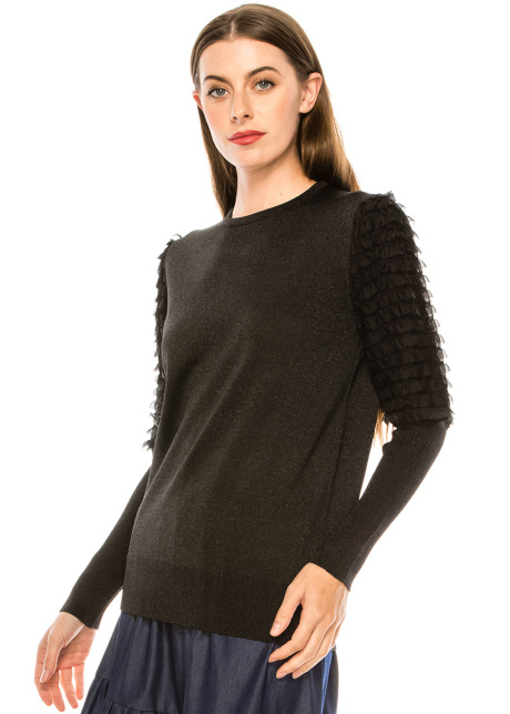 Sweater F2870 Black Chiffon