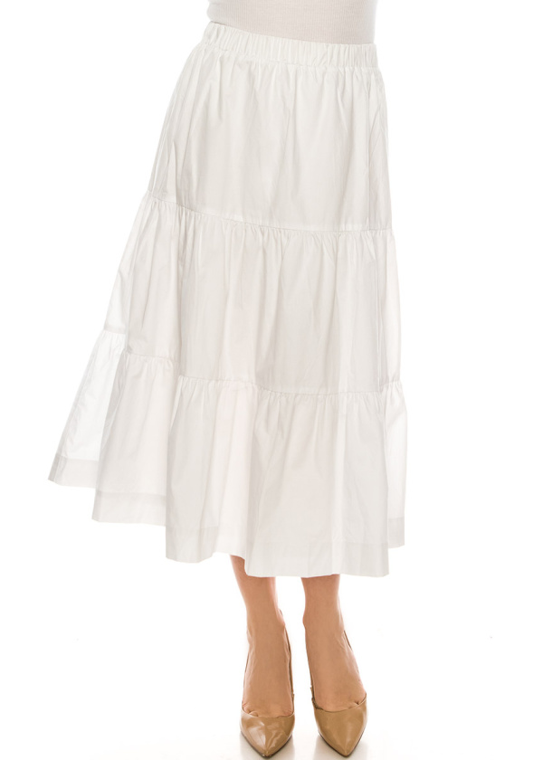 Skirt SK2591 Midi White