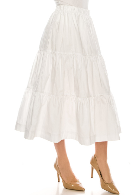 Skirt SK2591 Midi White