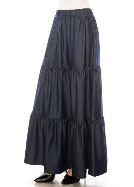 Skirt SK2594 Maxi Dark Denim