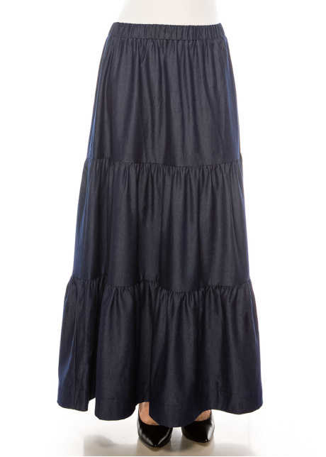 Skirt SK2594 Maxi Dark Denim