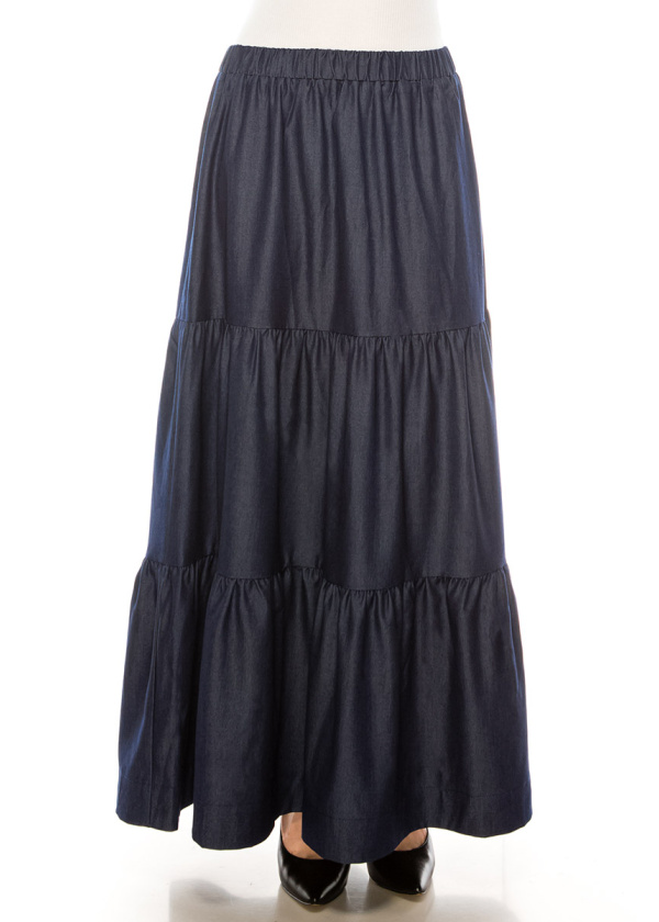 Skirt SK2594 Maxi Dark Denim