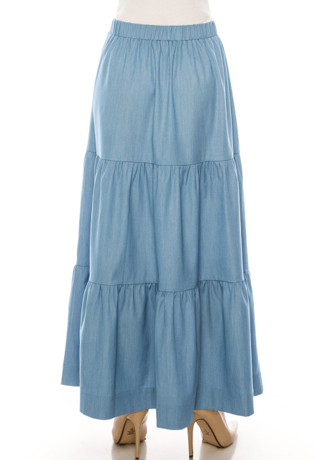 Skirt SK2594 Maxi Light Denim