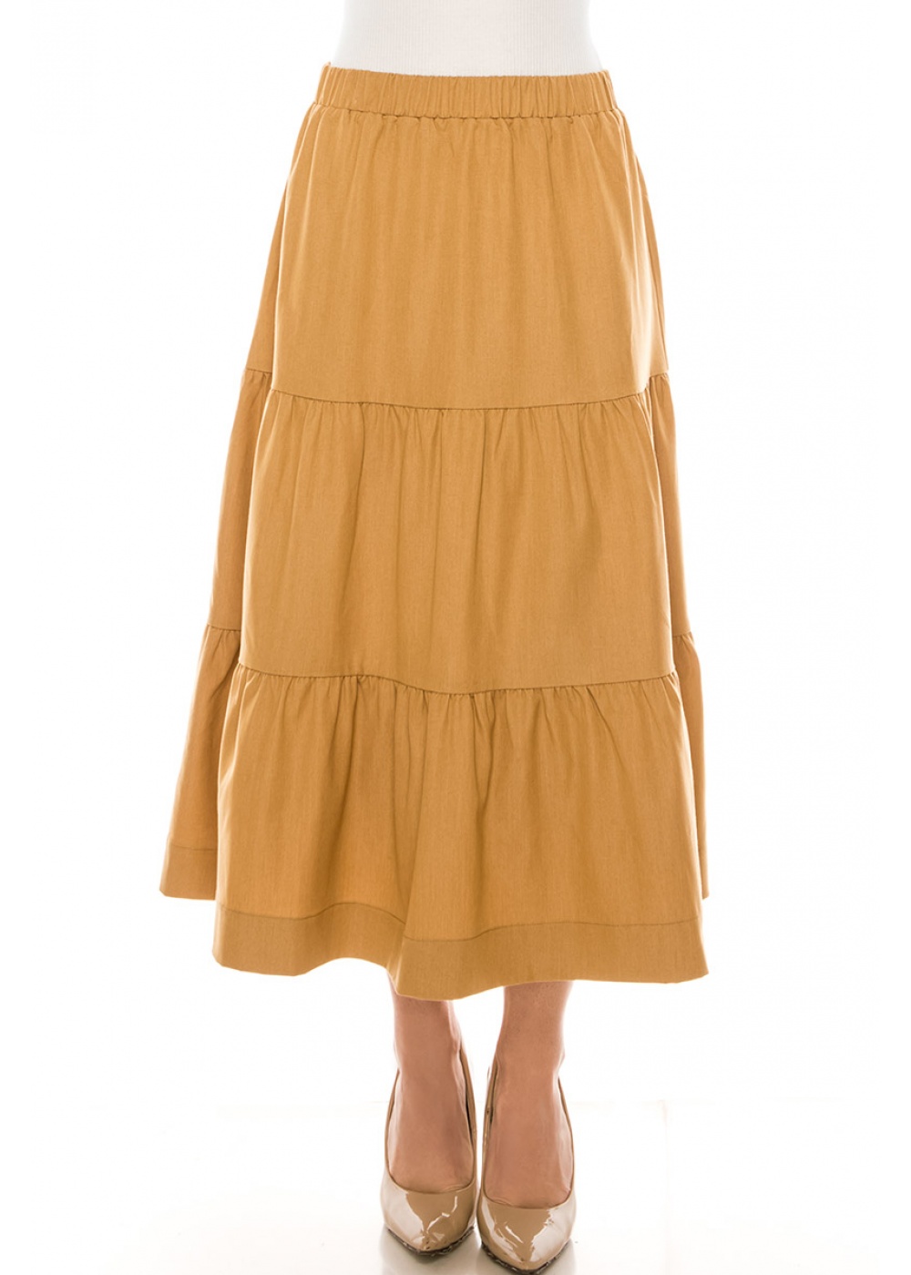 Skirt SK2594 Midi Camel