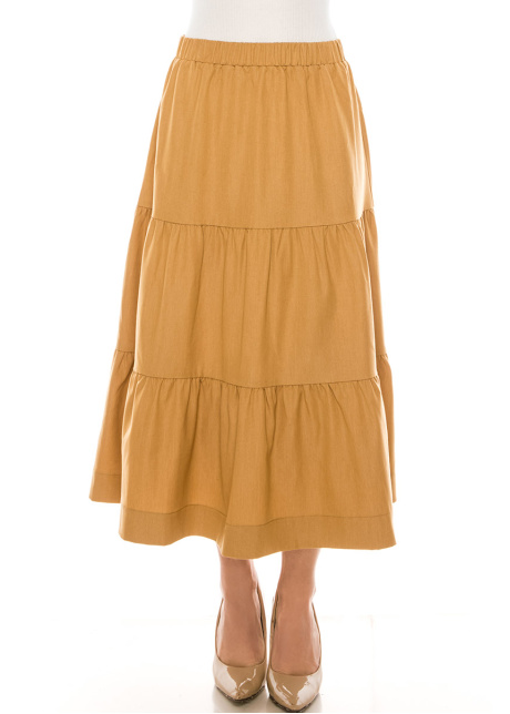 Skirt SK2594 Midi Camel