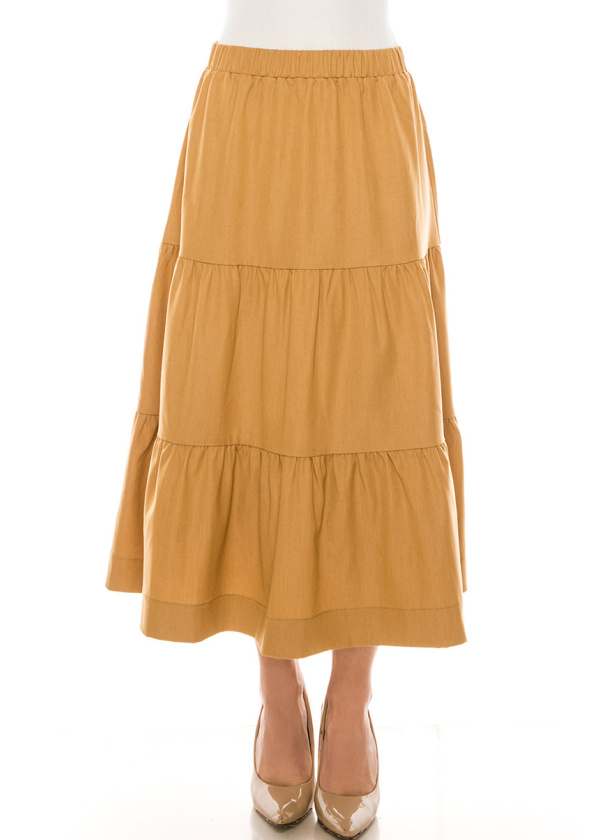 Skirt SK2594 Midi Camel