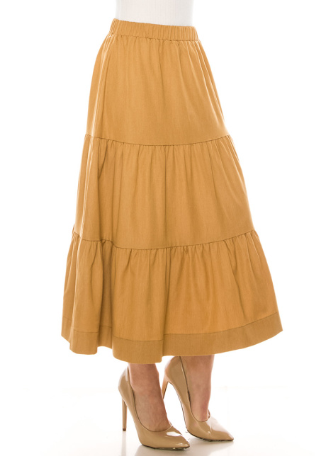 Skirt SK2594 Midi Camel