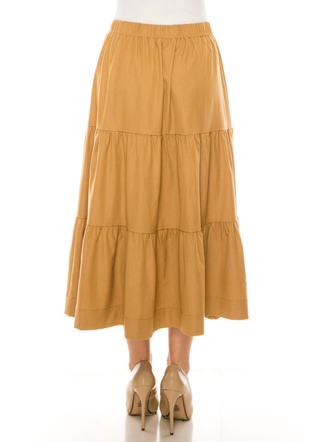 Skirt SK2594 Midi Camel