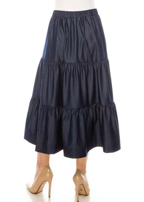 Skirt SK2594 Midi Dark Denim