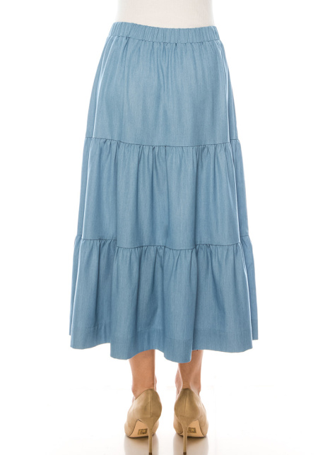 Skirt SK2594 Midi Light Denim