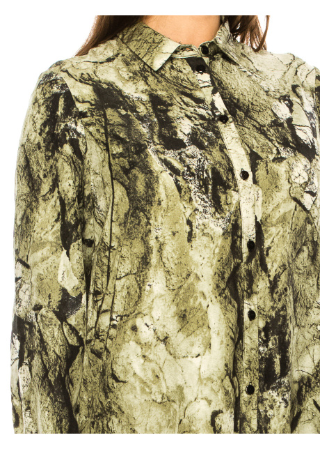 Green Midi Abstract Print Dress