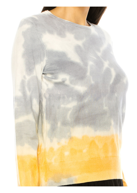 Multicolor Crewneck Tie-Dye Sweater