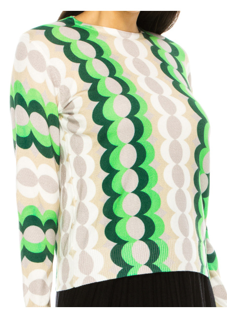 Multi-Colored Printed Sweater