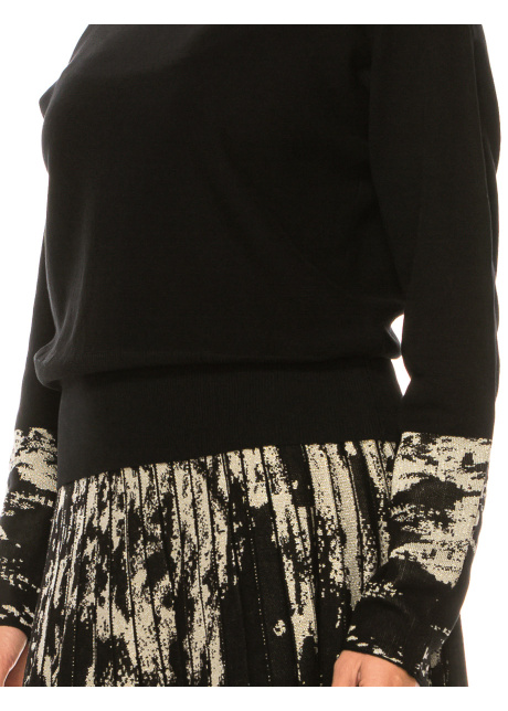 Black Sweater With Abstract Accents