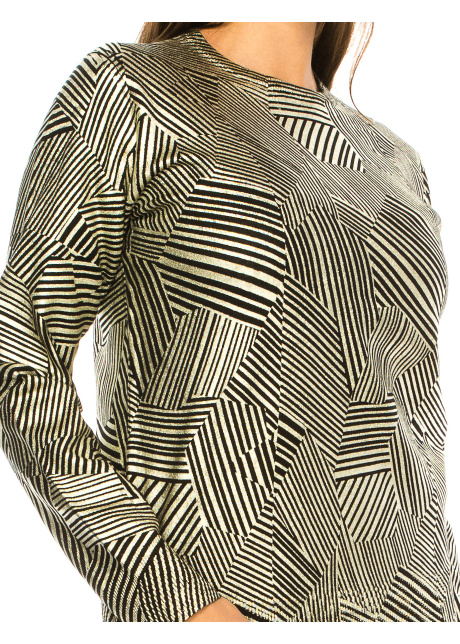 Gold Geometric Pattern Sweater