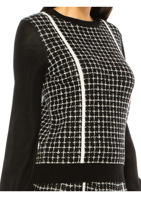 Black Checkered Sweater