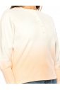 Orange Long Sleeve T-Shirt With Quarter Button