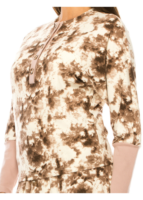 Pink Printed Long Sleeve T-Shirt