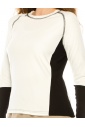 Color-Block Long Sleeve T-Shirt In Black And White