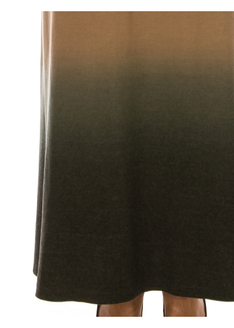 Gradient Color Maxi Knit Skirt