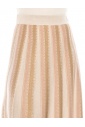 Pink Vertical Stripes Midi Skirt