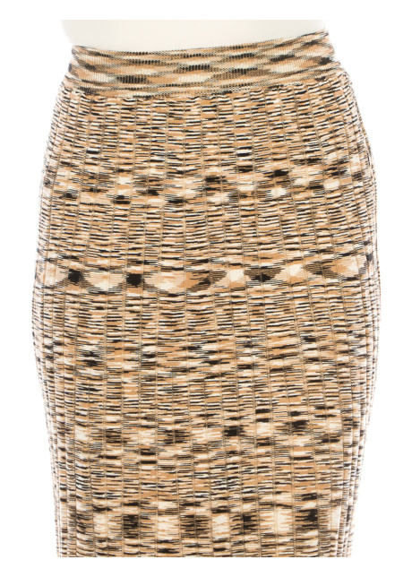 Camel Abstract Pattern Skirt