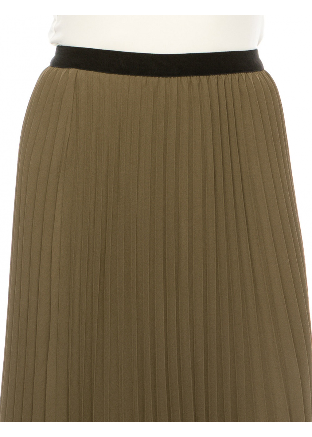 Classic Pleated Olive Skirt