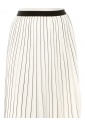 Piano Stripe Pleated Midi Skirt