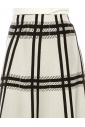 White A-Line Plaid Skirt