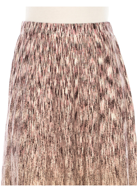 Pink Knit A-Line Midi Skirt