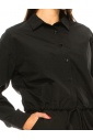 Black Nylon Long Sleeve T-Shirt