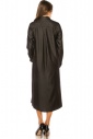 Long Sleeves Black Denim Midi Dress