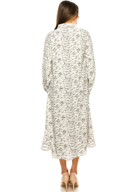 White Midi Printed Dress