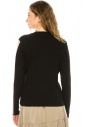 Classic Black Long Sleeve T-Shirt With Pink Stripe Accents
