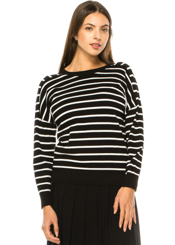 Black And White Striped Sweater